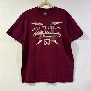 Corvette Stingray Graphic Tee - Burgundy